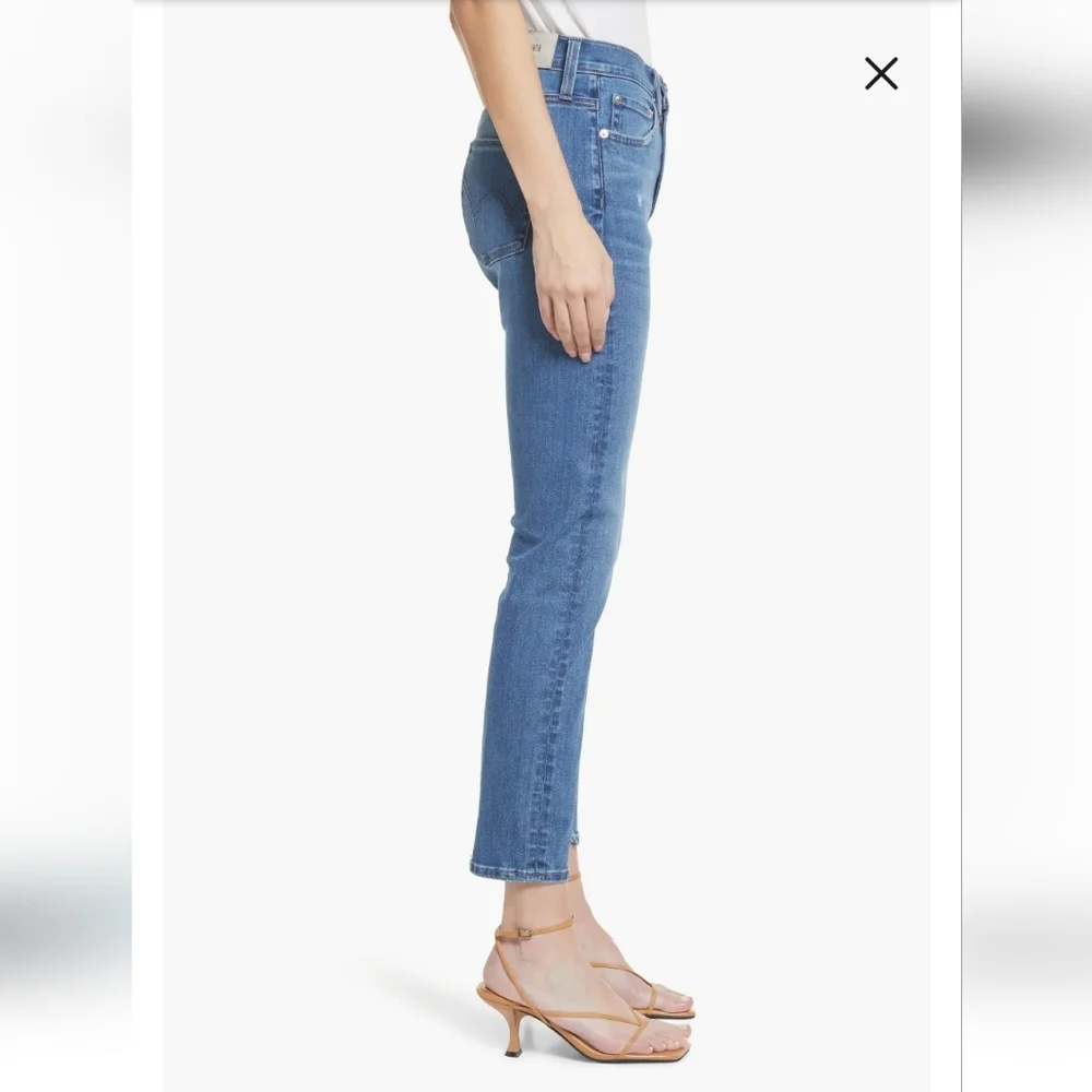 NWT Edwin Elin Crop High Waist Slim‎ Jeans Blue (Dreamwave) 26